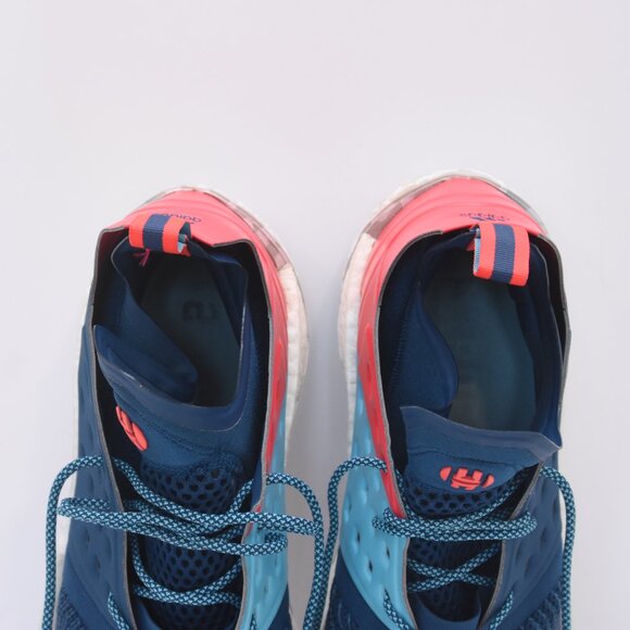Adidas Harden Vol2 Mens Shoe Primeknit AH2216 Blue Night Cyan  Boost A4 Sz17 - Picture 8 of 16
